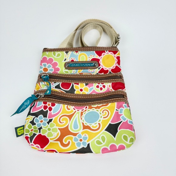 Lily Bloom Handbags - Lily Bloom Floral Print Crossbody Bag‎ Multi Color Small Shoulder Bag/ Purse